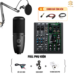 Combo Livestream MACKIE PROFX 6V3 + Micro P120 (Dây live 3 màu)