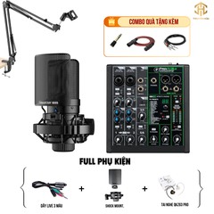 Combo Livestream MACKIE PROFX 6V3 + Micro SM8B (Dây live 3 màu)