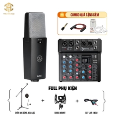 Combo Livestream Mixer AMX06 + Micro C114 (Dây live 3 màu)