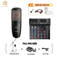 Combo Livestream Mixer AMX06 + Micro P220 ( Dây live 3 màu )