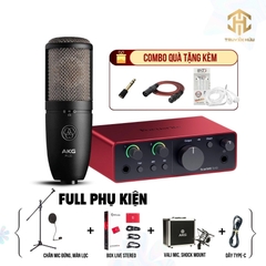 Combo Livestream Focusrite Solo Gen 4 Và Micro AKG P420 (Box Live)