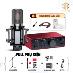 Combo Livestream Focusrite Solo Gen 4 Và Micro K850 (Box Live)