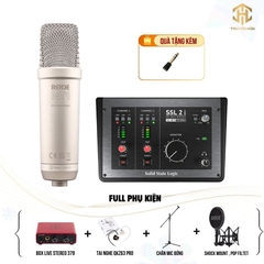 Combo Livestream SSL 2 MKII + Micro RODE NT1 (Boxlive 379)