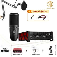 Combo Livestream TASCAM US 2X2 HR + Micro P120 (Boxlive 379)