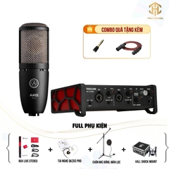 Combo Livestream TASCAM US 2X2 HR + Mic P220 (Boxlive 378)