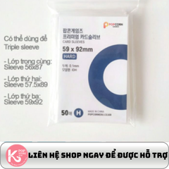 Sleeve Popcorn loại dày bảo vệ thẻ 50 cái
