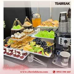 Tiệc teabreak trọn gói, gói 6,600k, phù hợp từ 60 khách