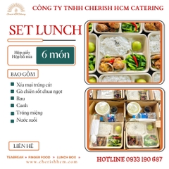 191024 Set lunch Bồi dưỡng - Cơm xíu mại trứng cút + gà chiên sốt chua ngọt