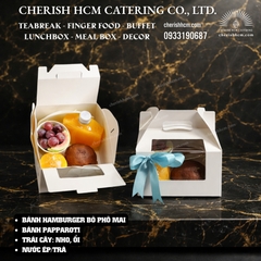 26824 Teabreak Box Power Pack 1 bánh mặn, 1 bánh ngọt, Trái cây, Nước ép/Trà