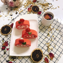 Set 10 Bông lan cuộn trà xanh/ dâu/ hoa đậu biếc/ tiramisu