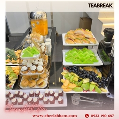 Tiệc teabreak trọn gói, gói 6,600k, phù hợp từ 60 khách