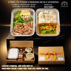 181125 Set Lunch Retreat Cơm bò Gyudon, bắp nấm đút lò/ Gyudon beef rice with baked corn & mushrooms