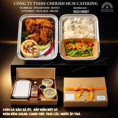 181125 Set lunch Cơm gà xào sả ớt, bắp nấm đút lò/ Stir-fried lemongrass chili chicken, baked corn & mushrooms