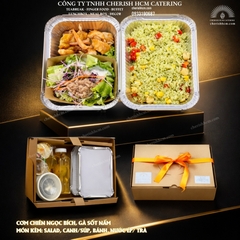 281125 Set Lunch Blithe - Cơm chiên ngọc bích, gà sốt nấm/ Jade Fried Rice with Chicken in Mushroom Sauce