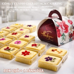 Gift box- Hộp quà 1 Bánh dứa decor hoa