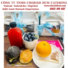 Teabreak box Plump- 2 Bánh, trái cây, nước ép