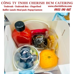 Teabreak box Plump- 2 Bánh, trái cây, nước ép