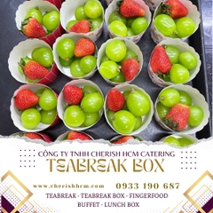 Teabreak Box Delight Bánh mặn Bánh ngọt Trái cây/Savory pastry, Sweet pastry, fruits
