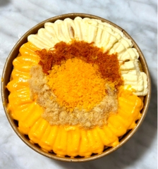 Bông lan phô mai chà bông trứng muối tô