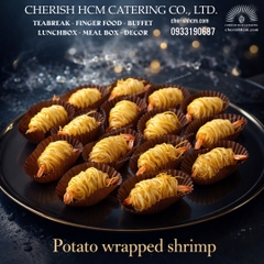 11924 Set 20 Khoai tây cuộn tôm/ Bacon wrapped shrimp