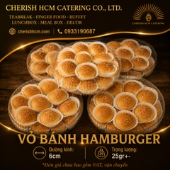 Vỏ bánh hamburger mini size đường kính 4cm/6cm (đã nướng) - Giao từ 50 vỏ