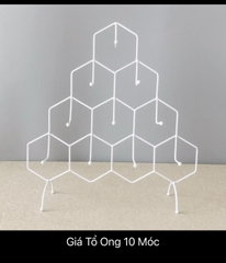 Giá trưng bày bánh donut - Giá tổ ong 10 móc - Hàng order