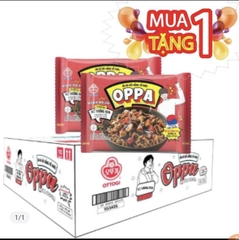Mua 1 tặng 1 Mì tôm chua cay/ Bò hầm/ Tương đen sườn heo Oppa Ottogi thùng 30 gói 65gr