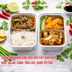 041125 Cơm Tôm hoàng kim, Heo xào cay Hàn Quốc