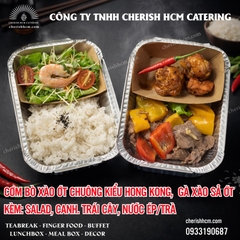 030226 Cơm Bò xào ớt chuông kiểu Hong Kong,  Gà xào sả ớt