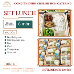 191024 Set lunch Tập huấn - Cơm ba chỉ cháy cạnh + cá trứng chiên giòn