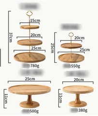 Bộ khay gỗ trưng bày bánh 10 món