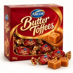 Kẹo  Butter Toffees Vuông Cao 186g*24