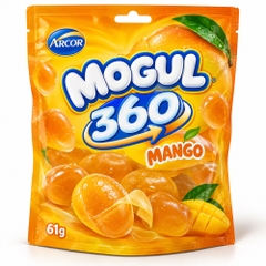 Kẹo dẻo lột vỏ Mogul 360 hương Xoài 61g*48
