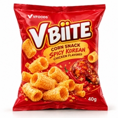 Bánh Snack Bắp (Hương Gà cay Hàn Quốc) Vfoods 40g*48