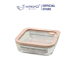 Hộp đựng thực phẩm thuỷ tinh chịu nhiệt borosilicate hình vuông Kaiyo 540ml [mã KFC-5233]
