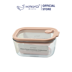 Hộp đựng thực phẩm thuỷ tinh chịu nhiệt borosilicate hình chữ nhật dáng sâu Kaiyo 470ml [mã KFC-5295]