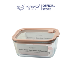 Hộp đựng thực phẩm thuỷ tinh chịu nhiệt borosilicate hình chữ nhật dáng sâu Kaiyo 800ml [mã KFC-5301]