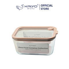 Hộp đựng thực phẩm thuỷ tinh chịu nhiệt borosilicate hình chữ nhật dáng sâu Kaiyo 1380ml [mã KFC-5318]
