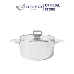 Nồi inox thân đáy liền 3 lớp Kaiyo size 18cm