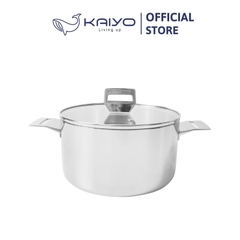 Nồi inox thân đáy liền 3 lớp Kaiyo size 20cm