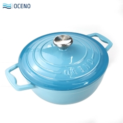 Nồi gang Oceno màu xanh light blue 22cm