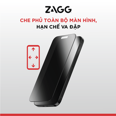 Kính dán màn hình iPhone 17 Series - ZAGG Elite Edge Privacy
