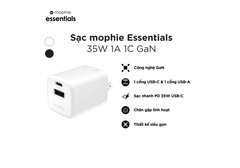 Sạc mophie Essentials 35W 1A1C GaN White - 409916737