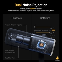 Micro thu âm có dây MAONO RGB PD100X cho game streaming