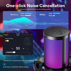 Micro thu âm có dây MAONO RGB DGM20 chuyên dụng Live, Gaming