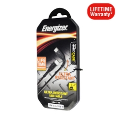 Cáp Type C to Type C 2.0 Energizer Siêu Bền 1.2m - LIFETIME WARRANTY - C41C2CGBKM