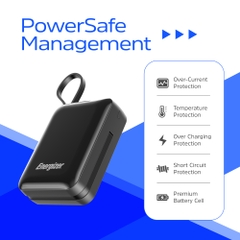 Sạc dự phòng Energizer 20,000mAh tích hợp 2 dây type C nhỏ gọn