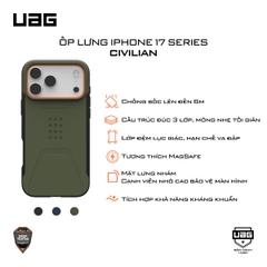 Ốp lưng iPhone 17 - UAG Civilian Magsafe