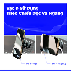 Sạc không dây Energizer 15W kiêm giá đỡ dùng trong ô tô - ECA007BK
