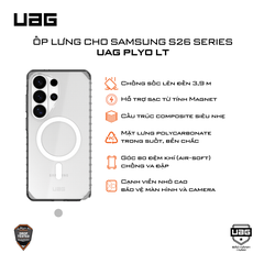 Ốp lưng Samsung S26 Ultra - UAG Plyo LT Magnet - Ice/White/Smoke - 2145591X433B